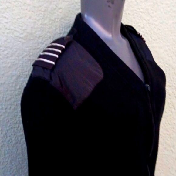 CREW OUTFITTERS UNISEX V-NECK POLAR ZIP FLEECE LINED "COMMANDO" SWEATER - Picture 5 of 17